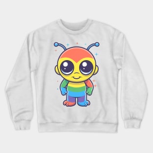 Interstellar Innocence - The Curious Cosmic Kid Crewneck Sweatshirt